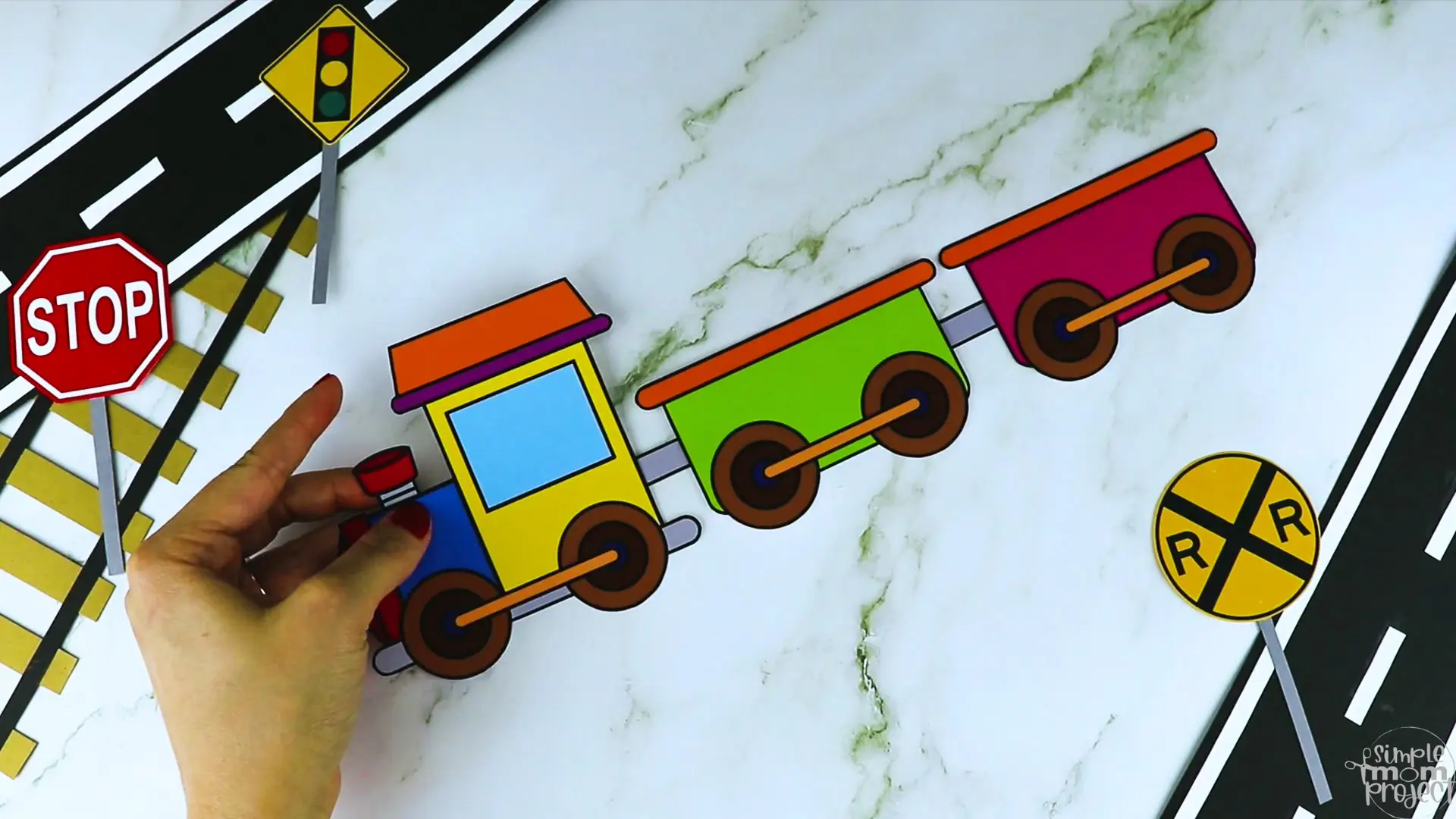 Printable Train Transportation Vehicle Craft Template for Kids, Preschool, Toddlers, Kindergarten 8