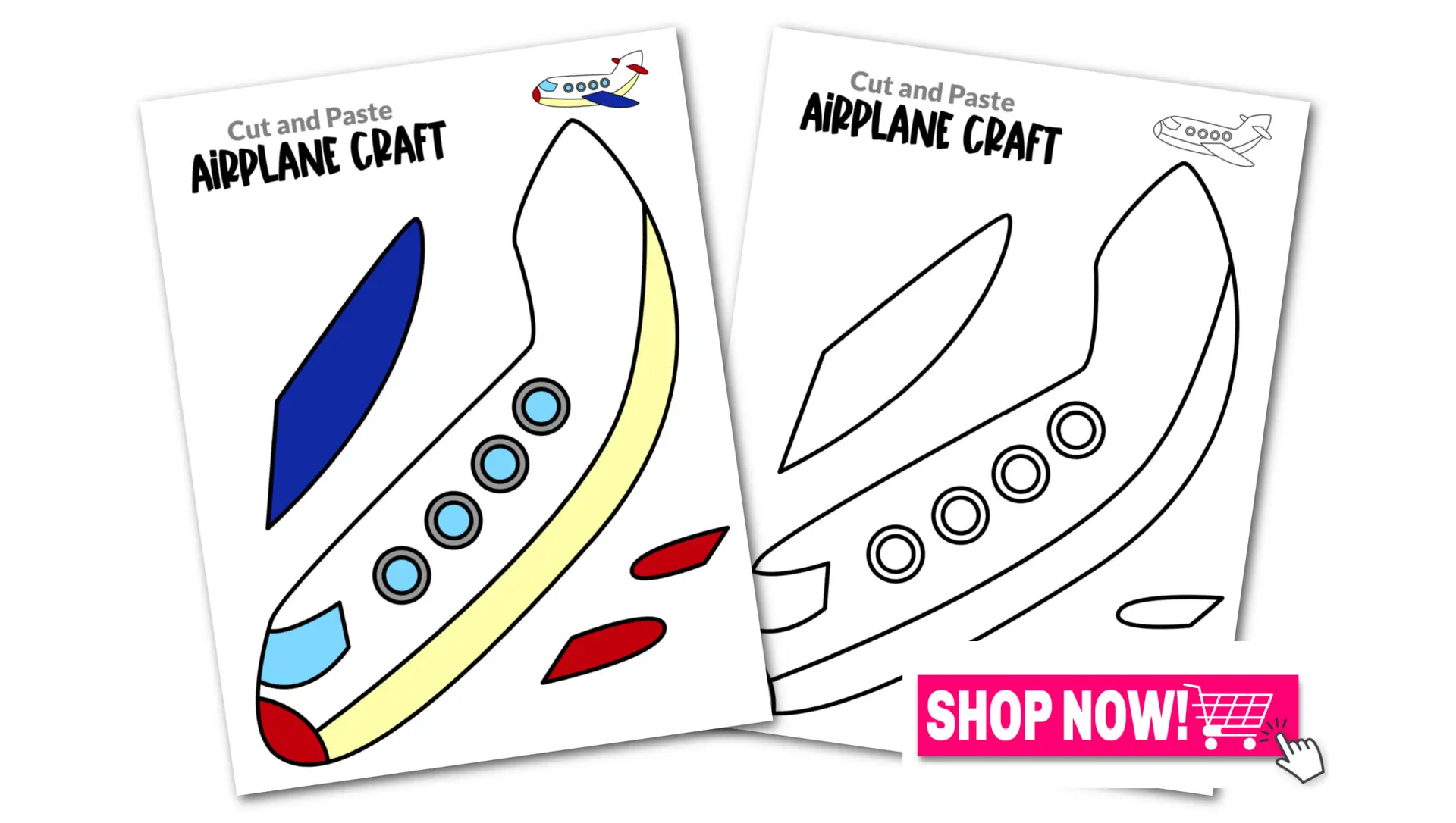 Printable Vehicle Airplane Crafts for Toddlers, Preschoolers and Kindergarten Kids Convertkit