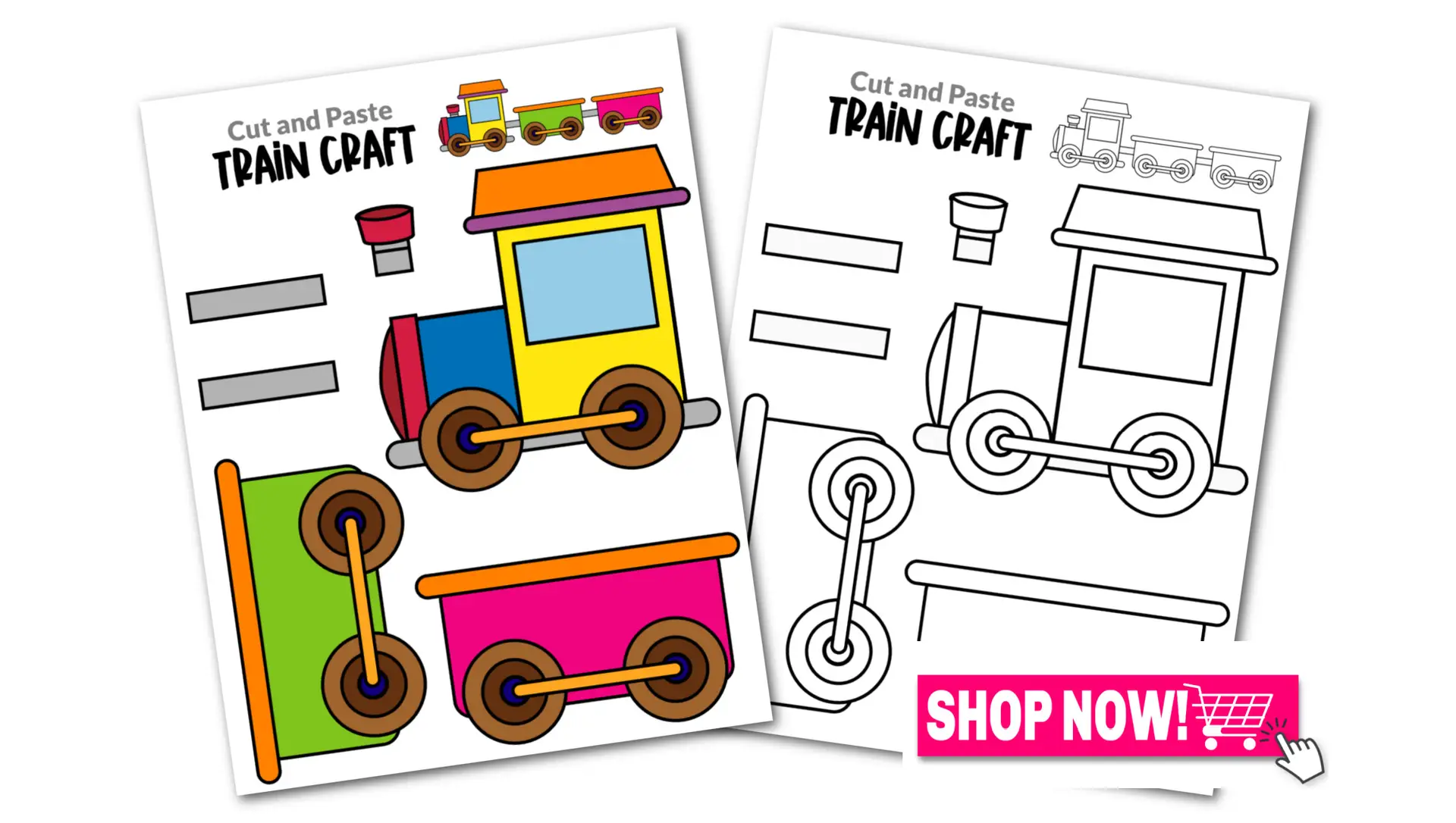 Printable Vehicle Train Crafts for Toddlers, Preschoolers and Kindergarten Kids Convertkit