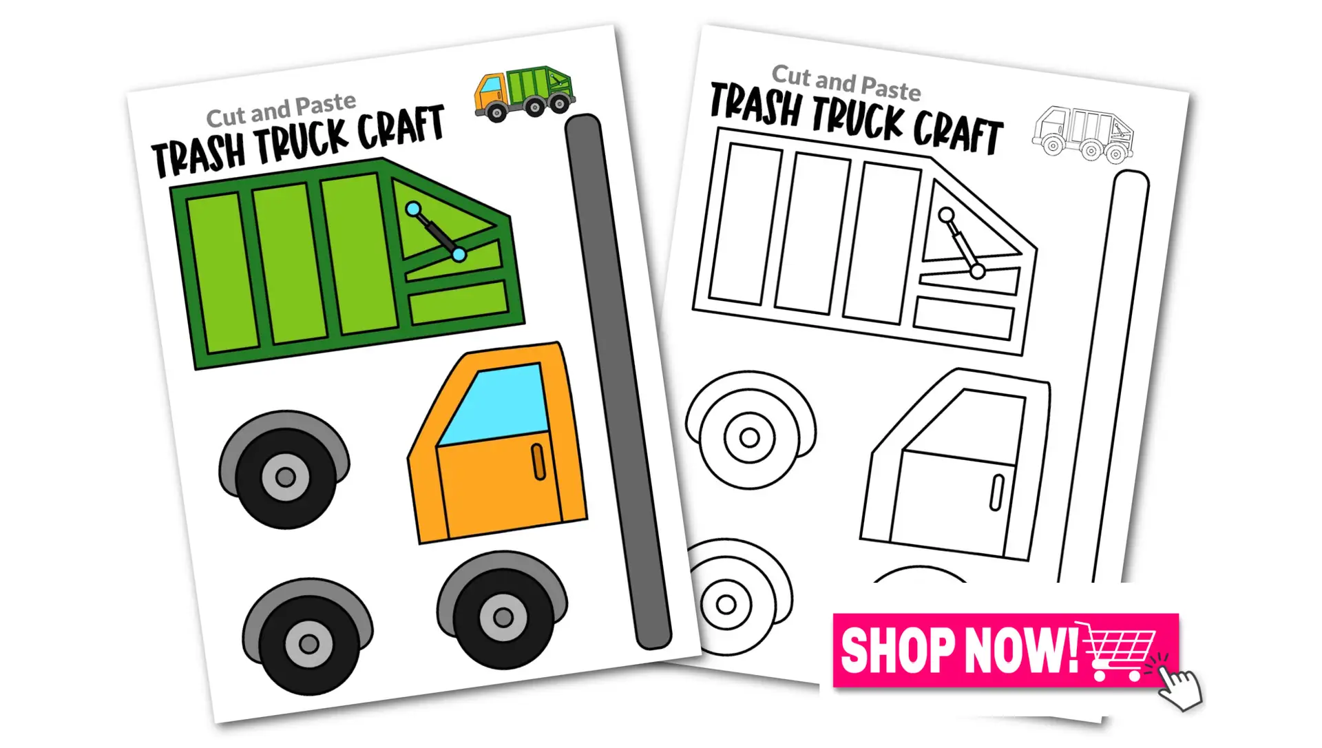 Printable Vehicle Truck Crafts for Toddlers, Preschoolers and Kindergarten Kids Convertkit