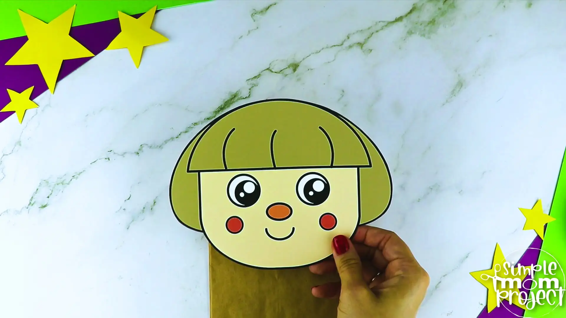 Printable Veterinarian Paper Bag Puppet Community Helper Craft for Kids Preschooler Toddler