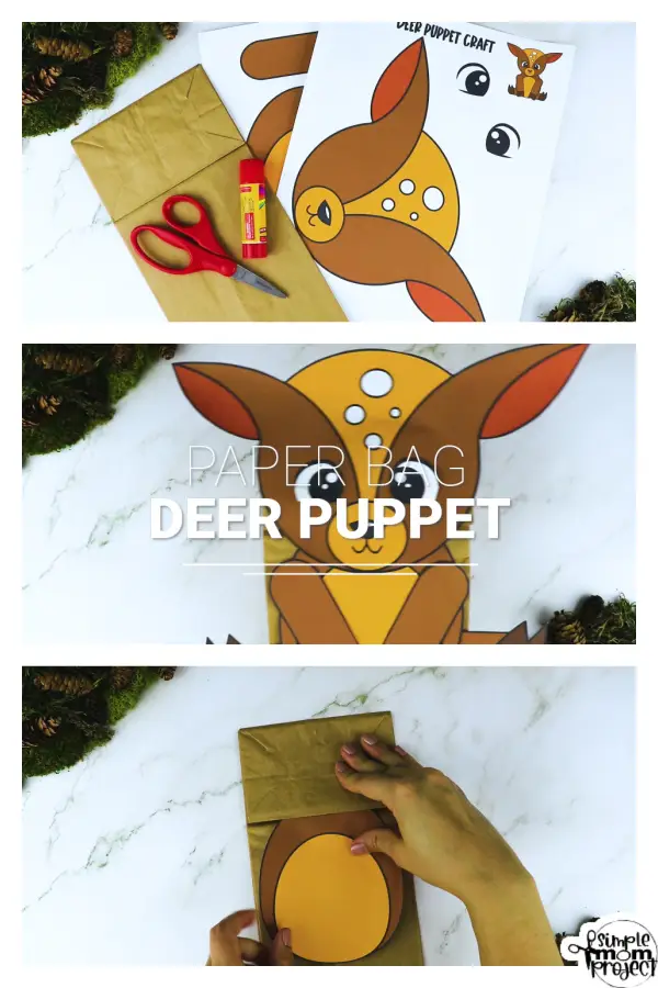 Printable Woodland Animal Deer Paper Bag Puppet Craft 17