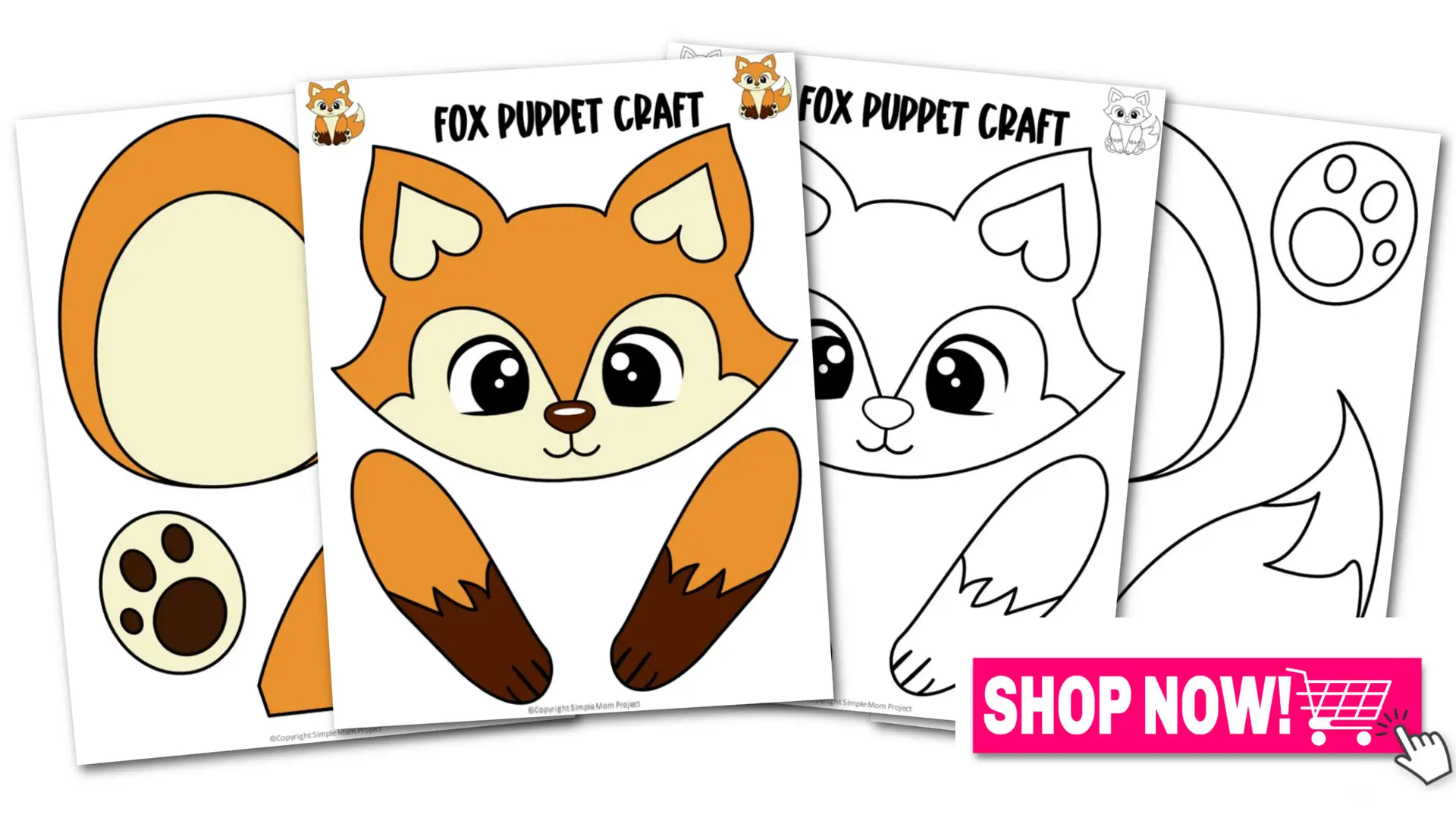 Printable Woodland Animal Fox Paper Bag Puppet Craft Convertkit