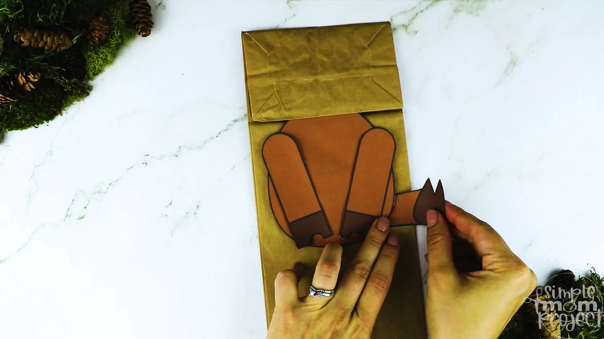 Printable Woodland Animal Moose Paper Bag Puppet Craft 10