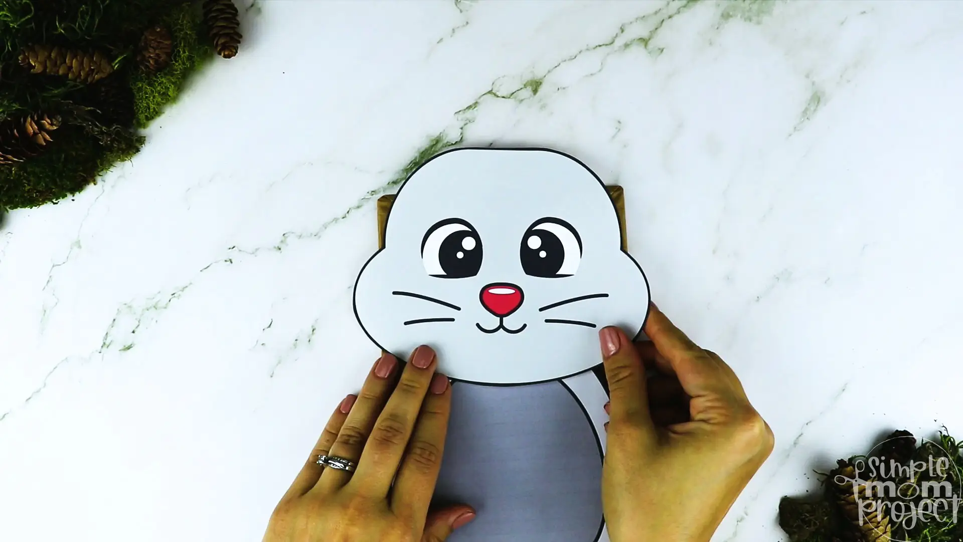 Printable Woodland Animal Mouse Paper Bag Puppet Craft 12