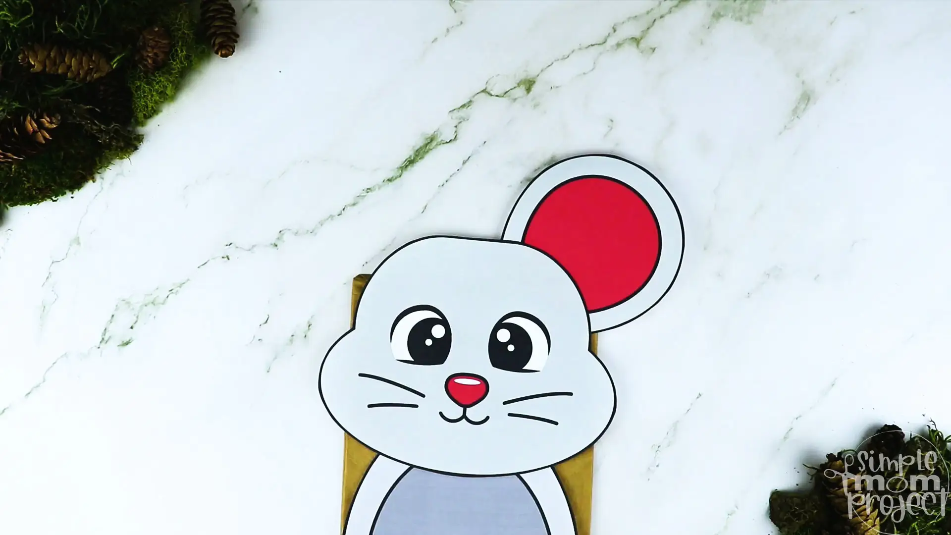 Printable Woodland Animal Mouse Paper Bag Puppet Craft 13
