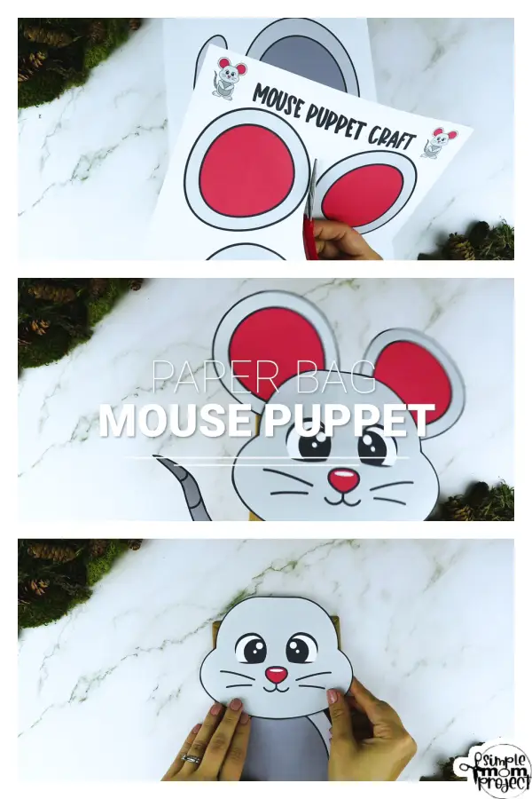 Printable Woodland Animal Mouse Paper Bag Puppet Craft 18