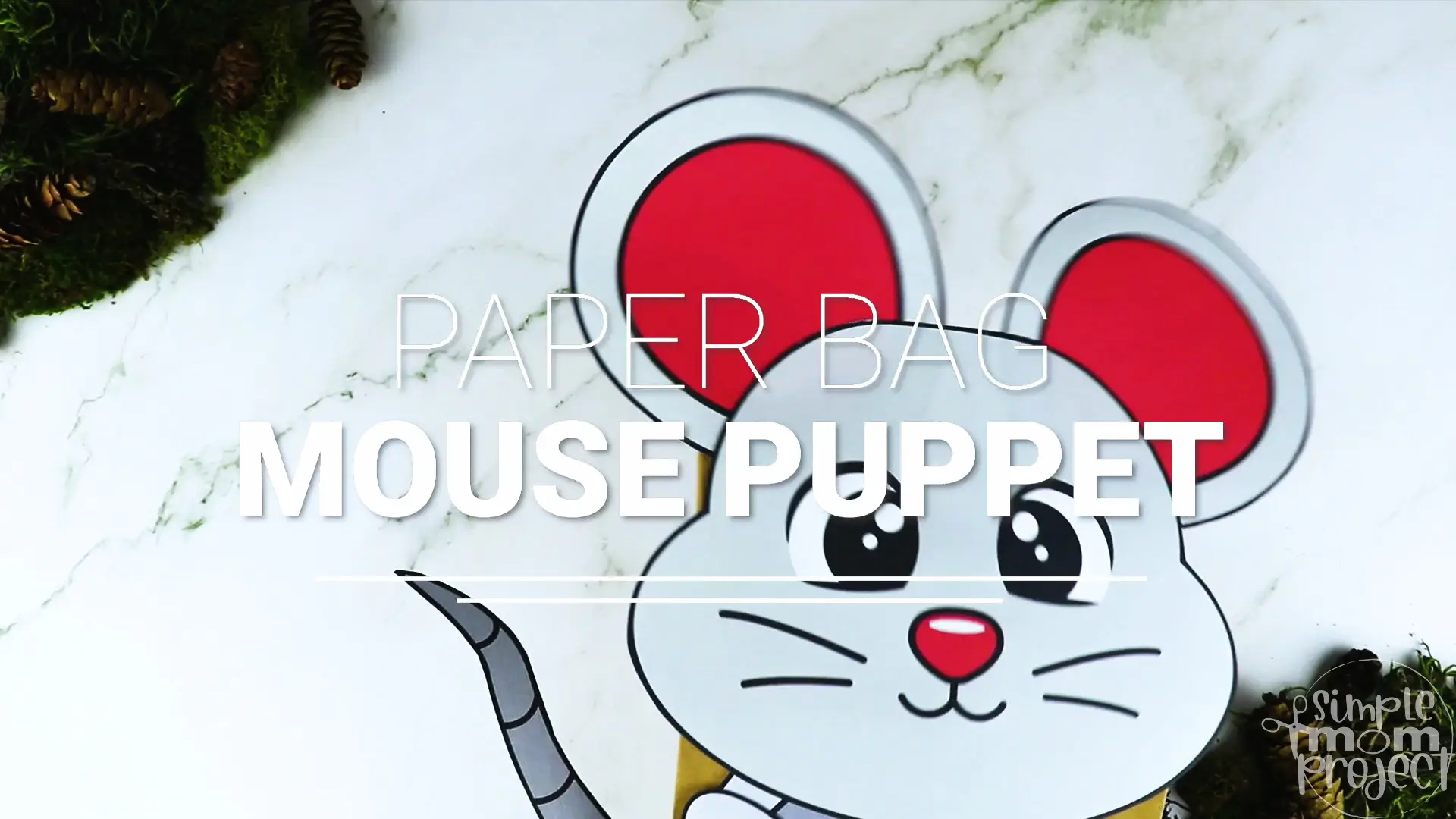 Printable Woodland Animal Mouse Paper Bag Puppet Craft 6