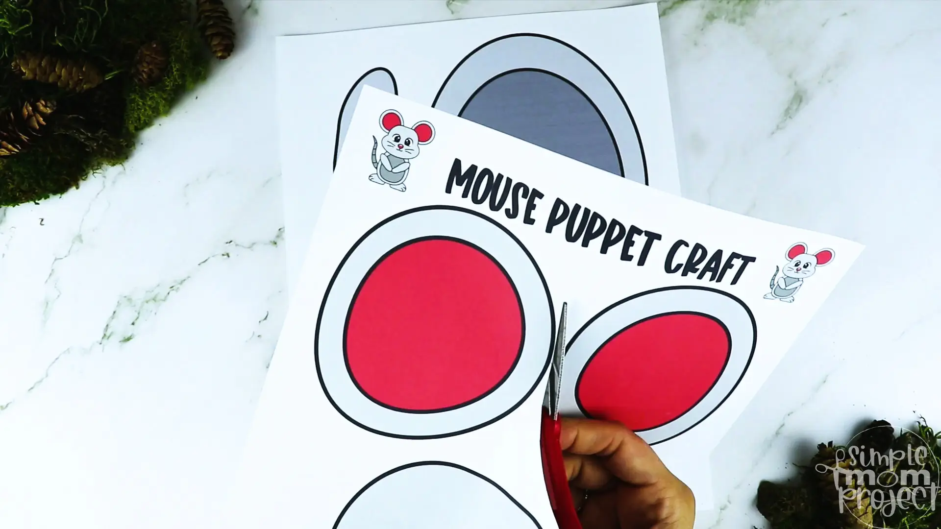 Printable Woodland Animal Mouse Paper Bag Puppet Craft 9