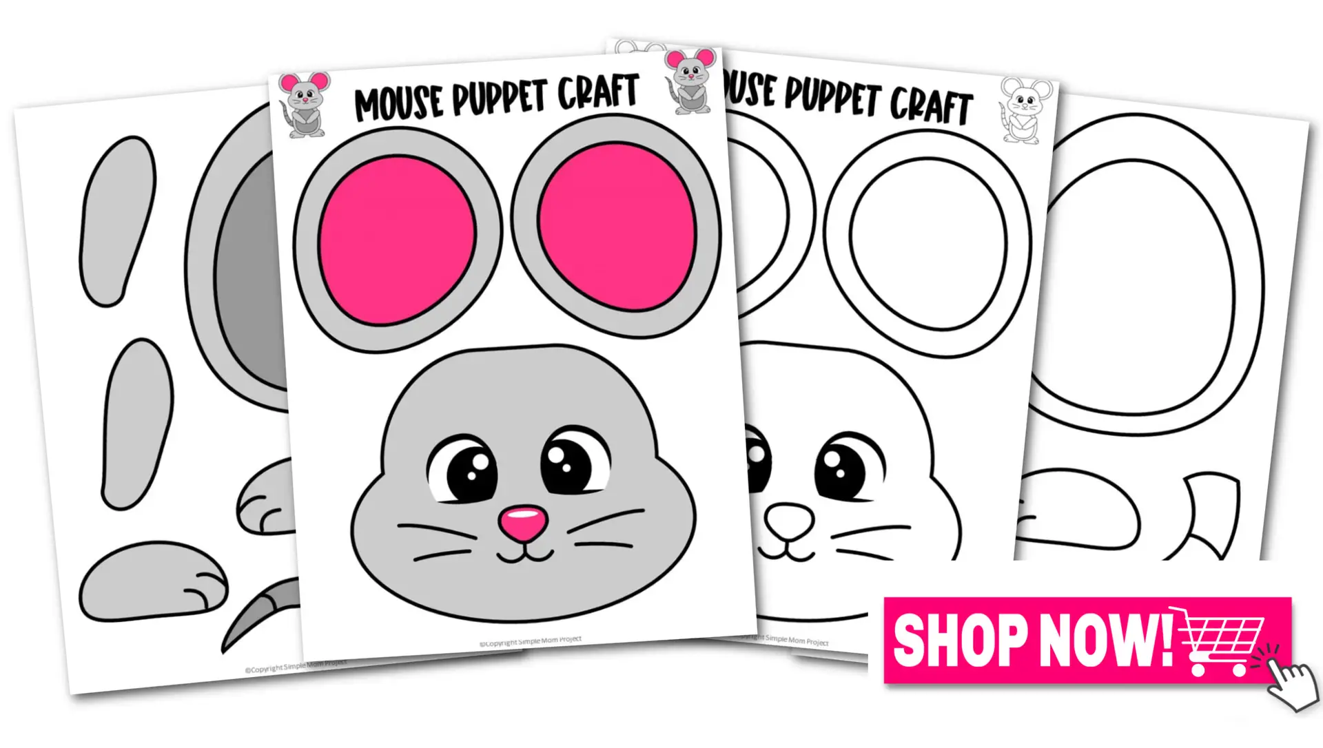 Printable Woodland Animal Mouse Paper Bag Puppet Craft Convertkit