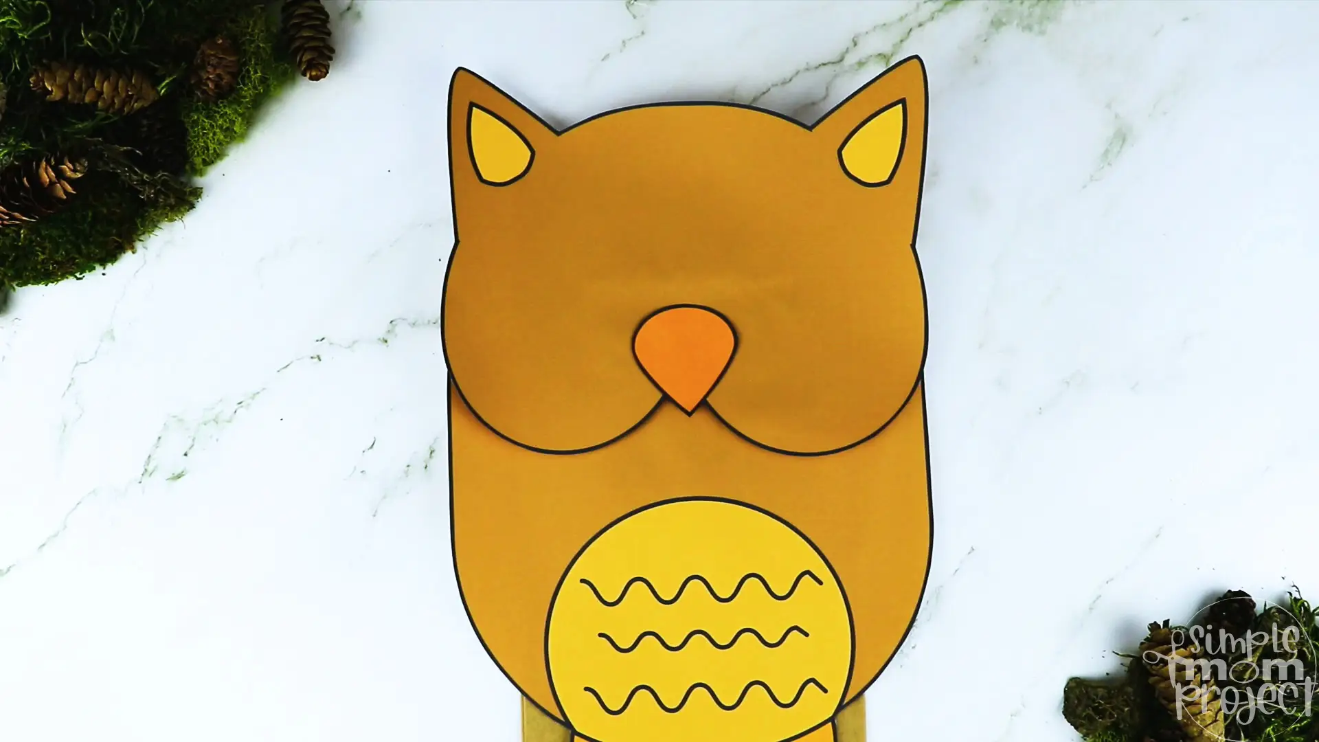 Printable Woodland Animal Owl Paper Bag Puppet Craft 10