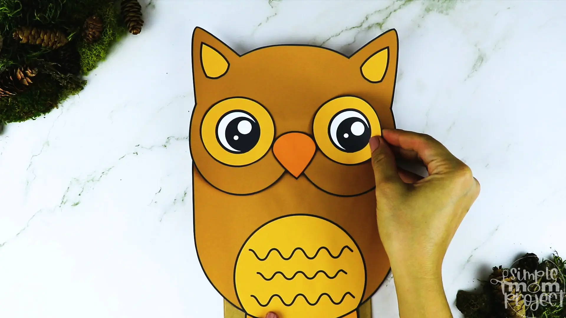 Printable Woodland Animal Owl Paper Bag Puppet Craft 11