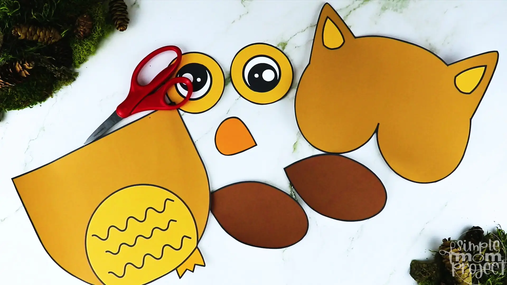 Printable Woodland Animal Owl Paper Bag Puppet Craft 14