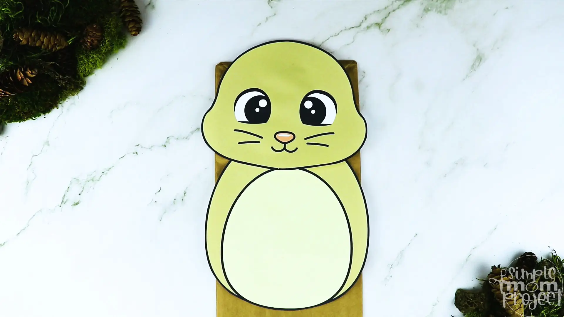 Printable Woodland Animal Rabbit Paper Bag Puppet Craft 10