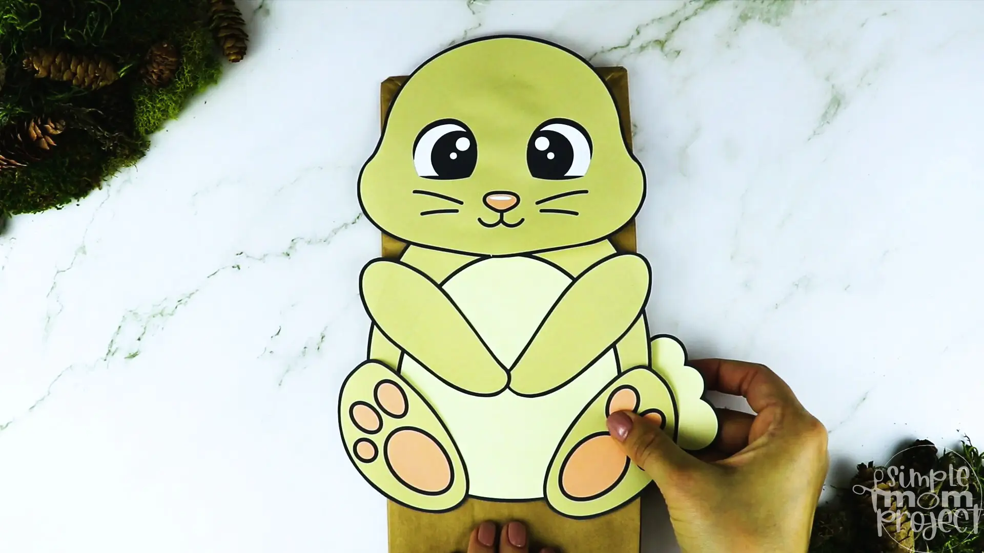Printable Woodland Animal Rabbit Paper Bag Puppet Craft 13