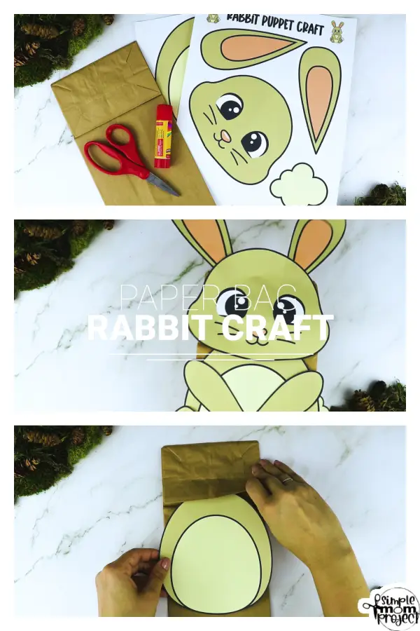 Printable Woodland Animal Rabbit Paper Bag Puppet Craft 17
