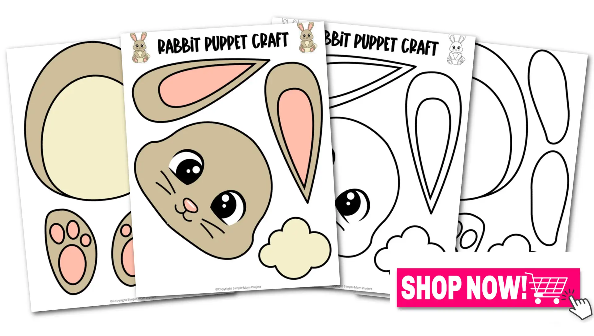Printable Woodland Animal Rabbit Paper Bag Puppet Craft Convertkit