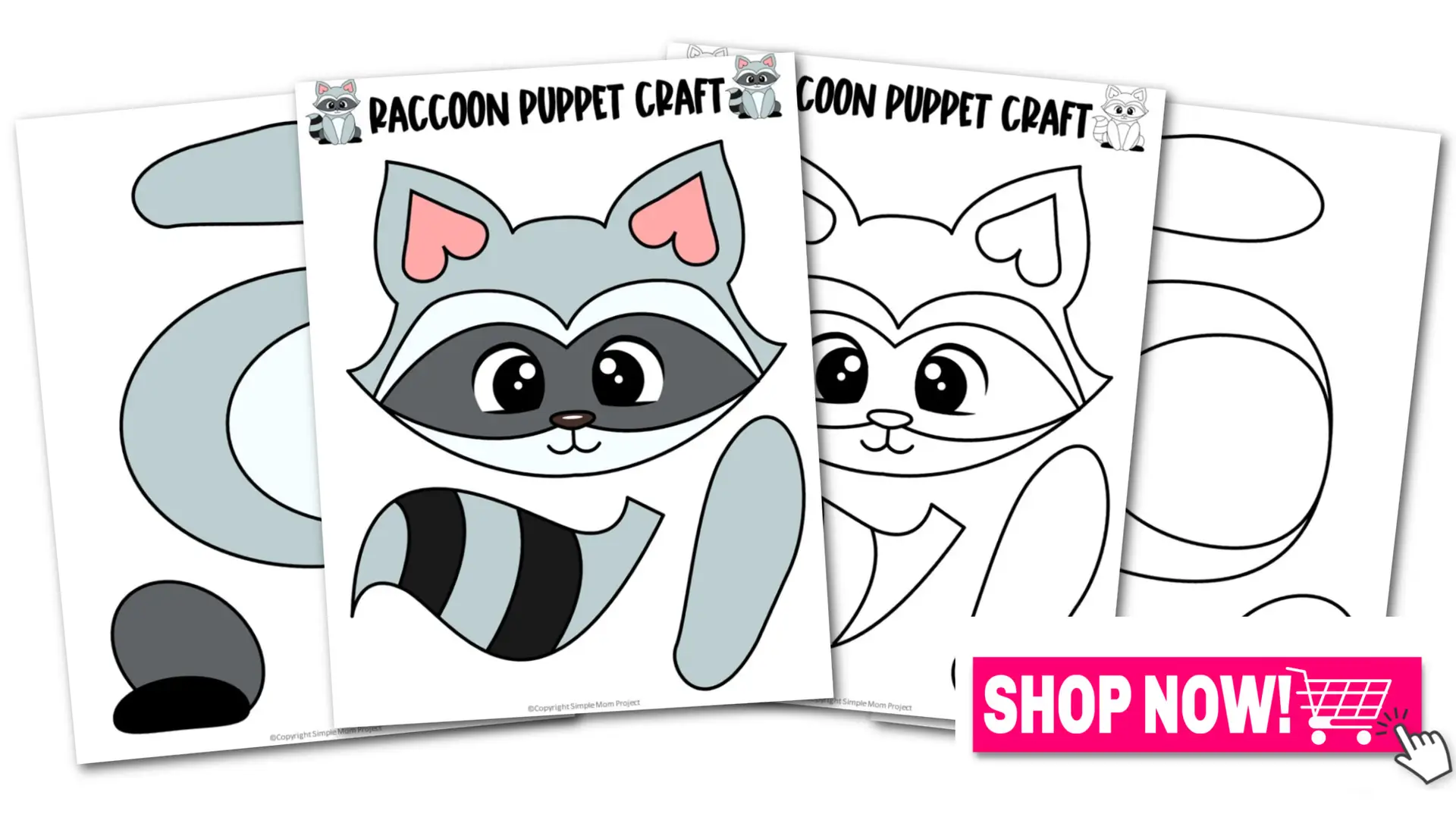 Printable Woodland Animal Raccoon Paper Bag Puppet Craft Convertkit