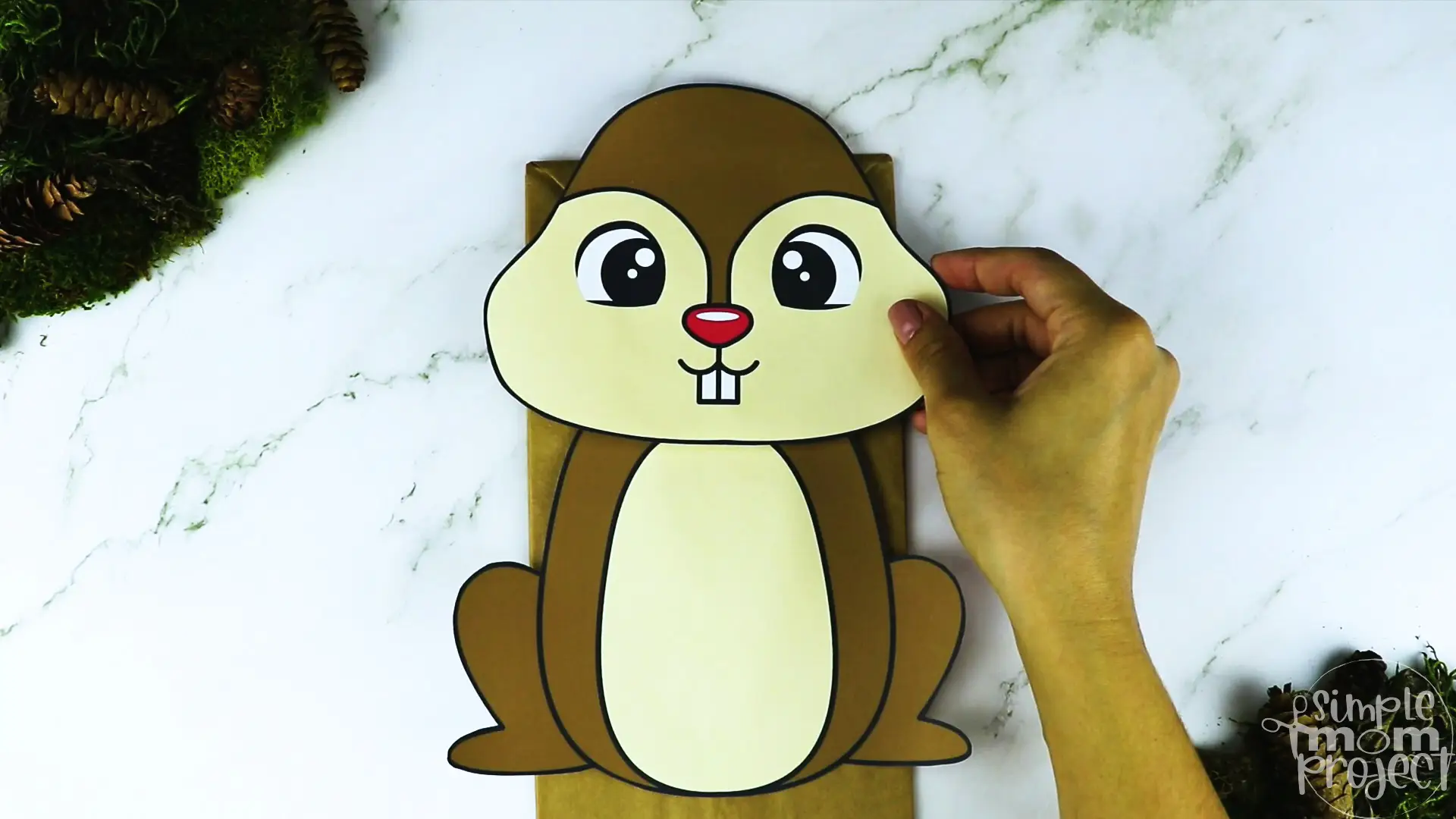 Printable Woodland Animal Squirrel Paper Bag Puppet Craft 17