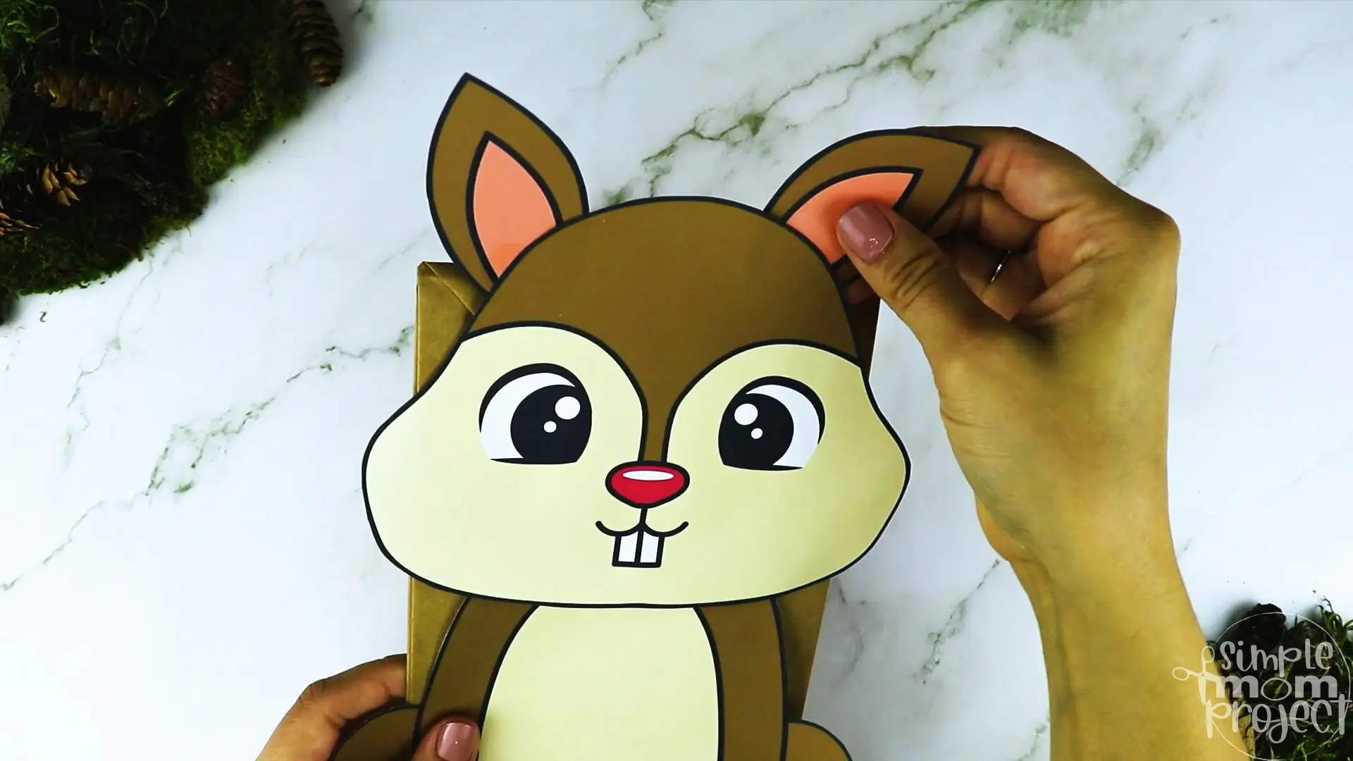Printable Woodland Animal Squirrel Paper Bag Puppet Craft 17