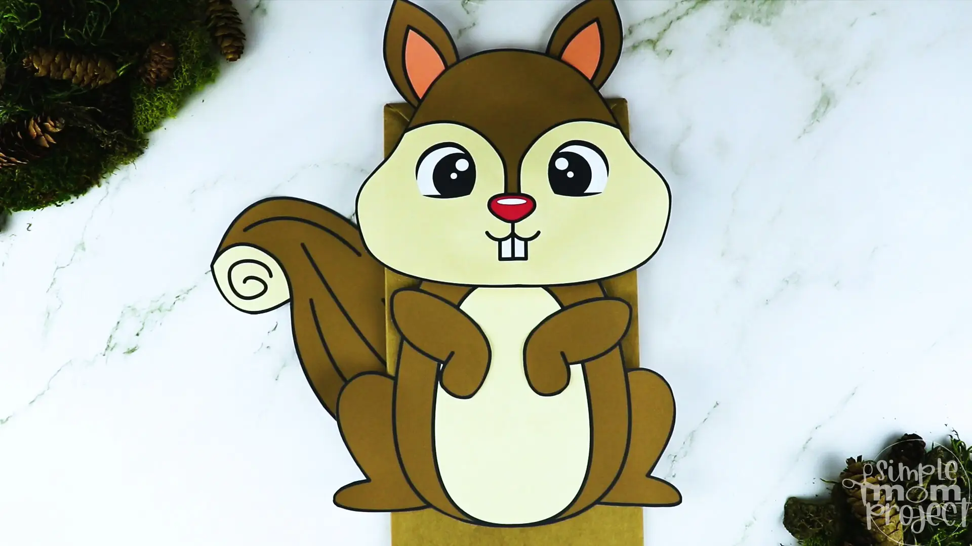 Printable Woodland Animal Squirrel Paper Bag Puppet Craft 17