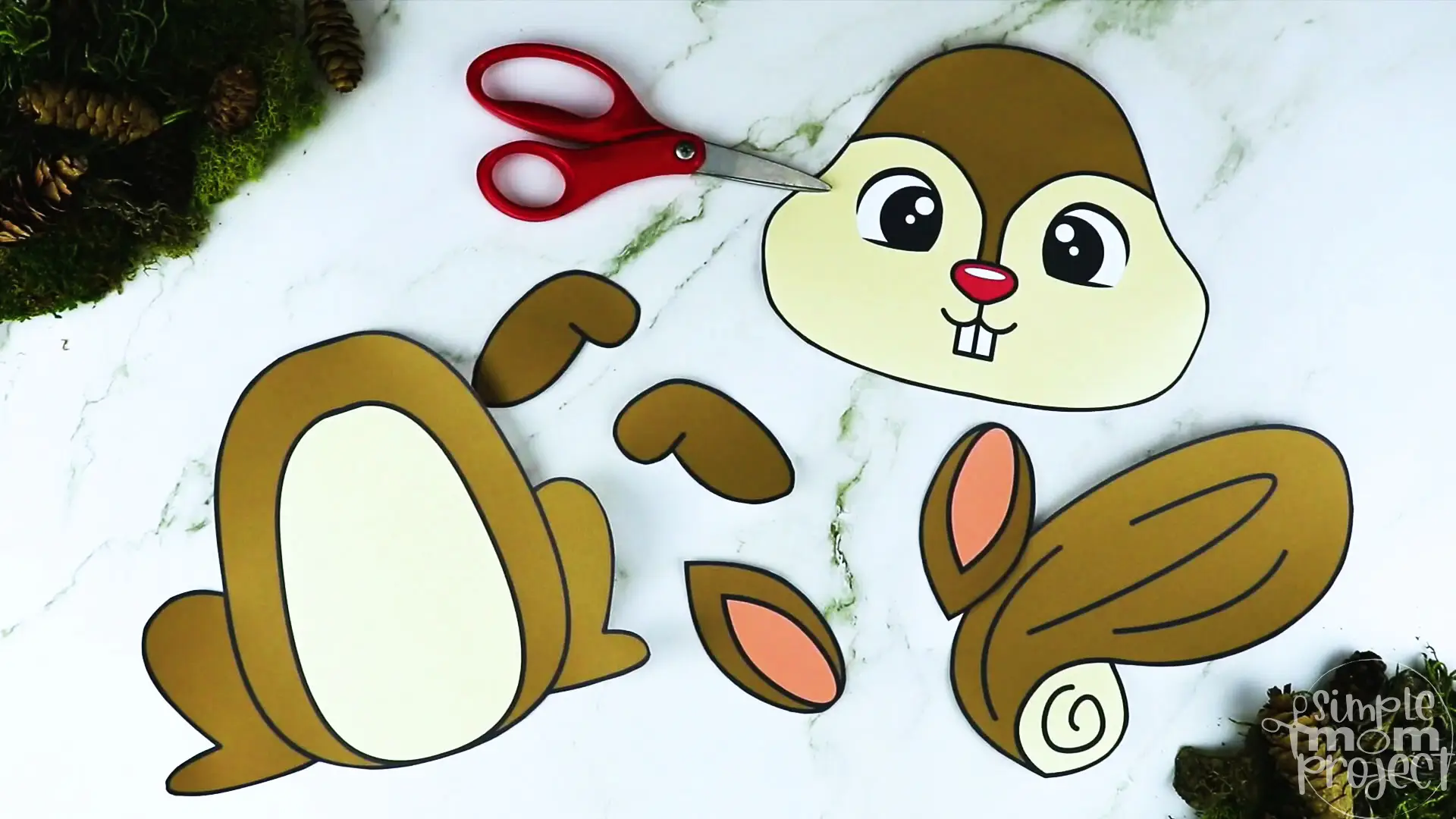 Printable Woodland Animal Squirrel Paper Bag Puppet Craft 17