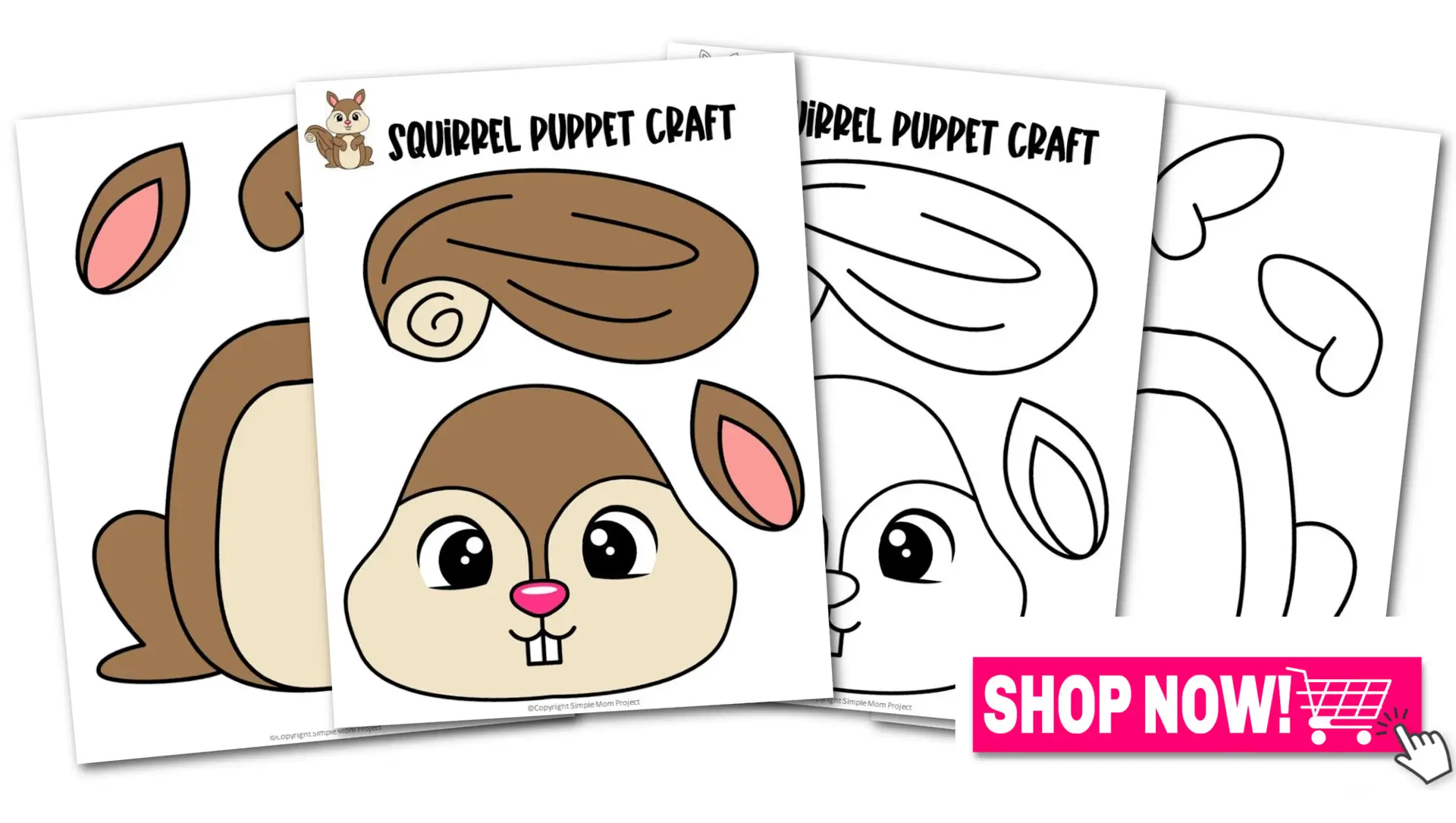 Printable Woodland Animal Squirrel Paper Bag Puppet Craft Convertkit