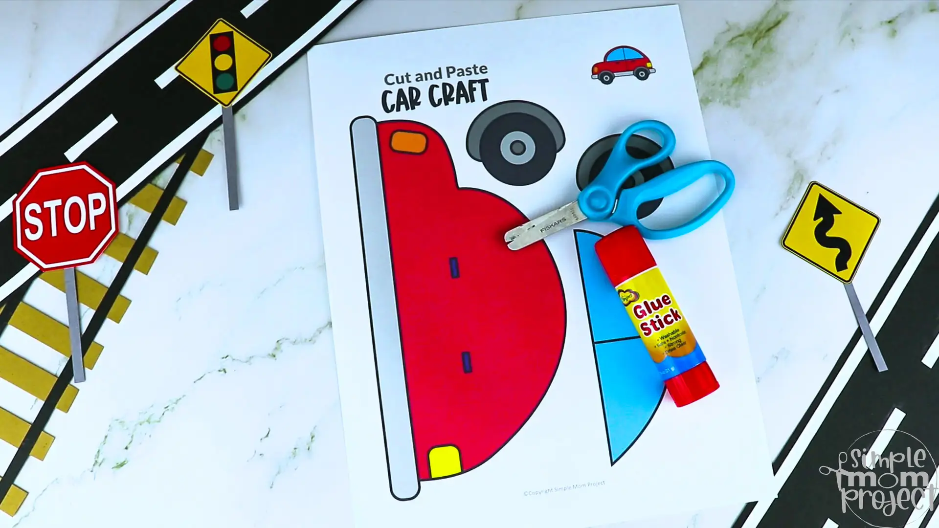 Looking for easy diy craft activities for your toddler, preschool and kindergarten kids? This printable car craft template is great to occupy your little ones for hours while you’re doing household chores. Use the printable car craft when teaching your kids the modes of transportations or the letter C sound. Be sure to grab our printable car template and enjoy crafting!