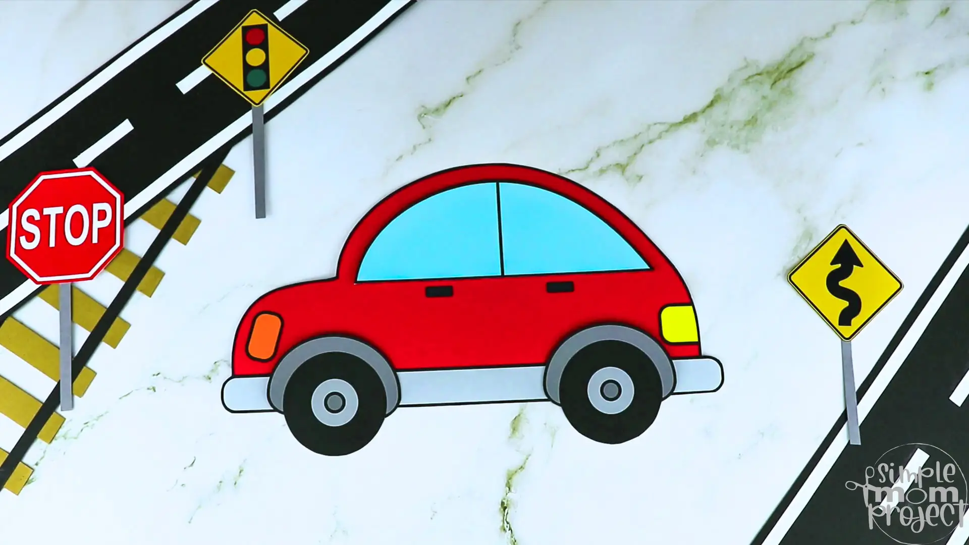 Printable Car Craft Transportation Vehicle Template for Kids, Preschool, Toddlers, Kindergarten 7