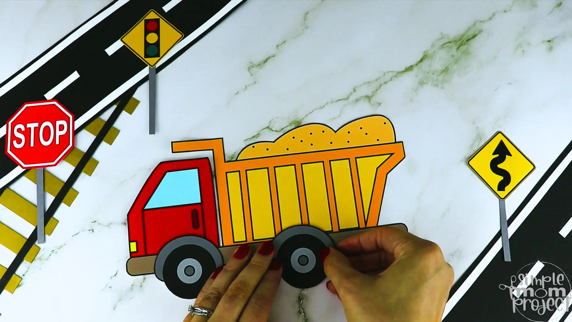 Printable Dump Truck Craft Transportation Vehicle Template for Kids, Preschool, Toddlers, Kindergarten 9