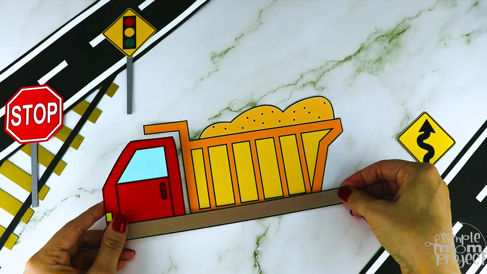 Printable Dump Truck Craft Transportation Vehicle Template for Kids, Preschool, Toddlers, Kindergarten 9