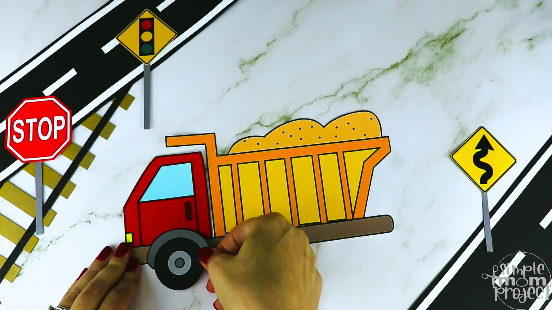 Printable Dump Truck Craft Transportation Vehicle Template for Kids, Preschool, Toddlers, Kindergarten 9