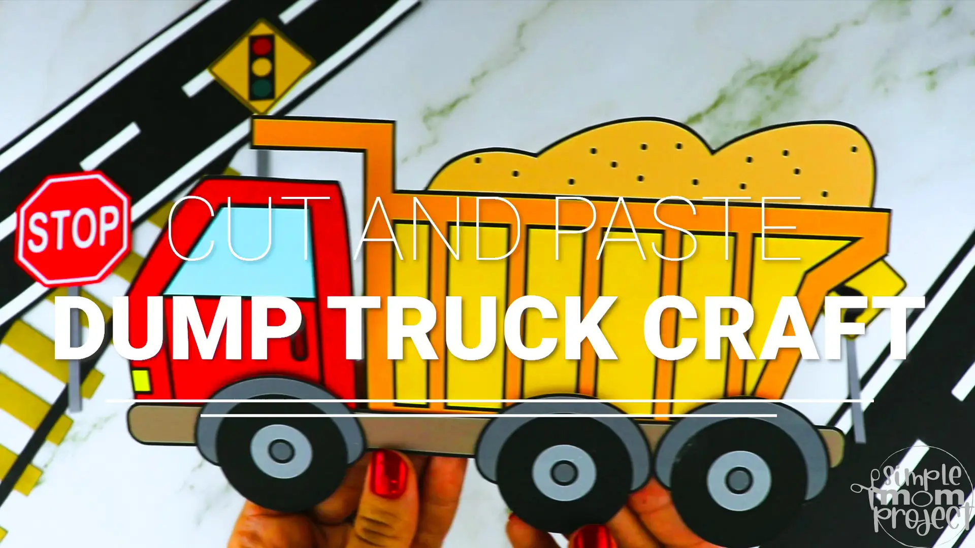 Printable Dump Truck Craft Transportation Vehicle Template for Kids, Preschool, Toddlers, Kindergarten 9