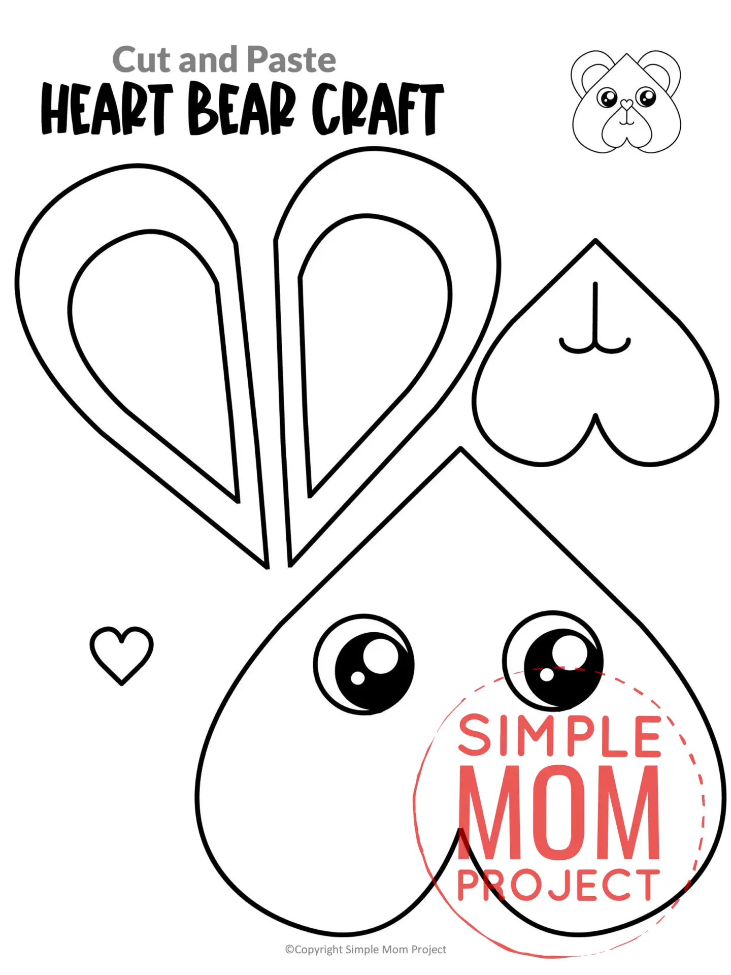 Are you looking for a printable heart shaped bear craft for your toddler, preschool and kindergarten kids? These printable heart bear crafts are great to include in your lesson plans, preschool paper craft projects, diy greeting cards, decorations and puppet shows. Click now to grab your adorable heart bear templates today!