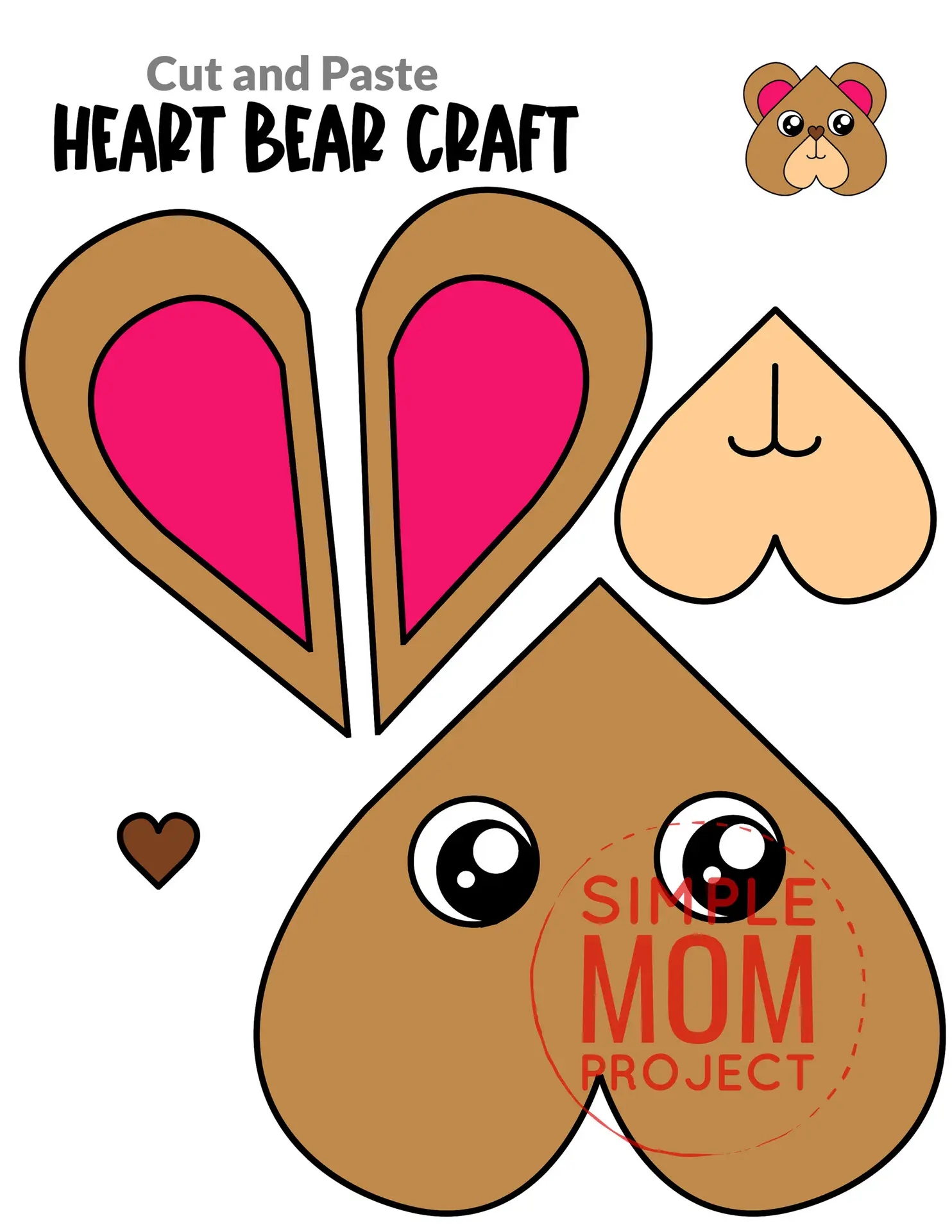Are you looking for a printable heart shaped bear craft for your toddler, preschool and kindergarten kids? These printable heart bear crafts are great to include in your lesson plans, preschool paper craft projects, diy greeting cards, decorations and puppet shows. Click now to grab your adorable heart bear templates today!
