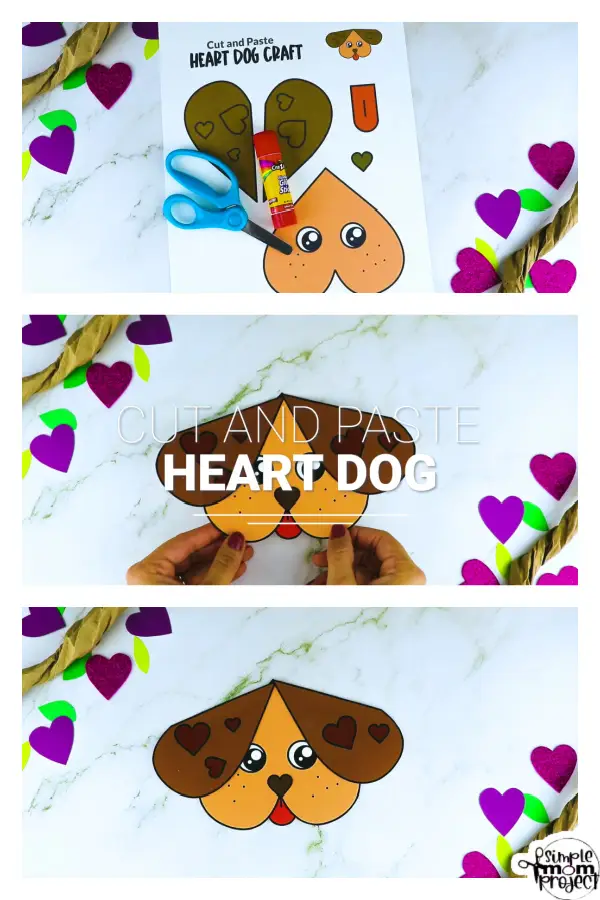 Looking for the best heart shaped dog paper craft for your preschool, kindergarten and elementary kids? This easy cut-and-paste printable heart dog craft template will keep your kids entertained for hours while developing their fine motor skills. Glue this simple heart dog template on a paper bag or popsicle stick to make a puppy dog puppet craft. Click now to grab this adorable heart dog printable template.