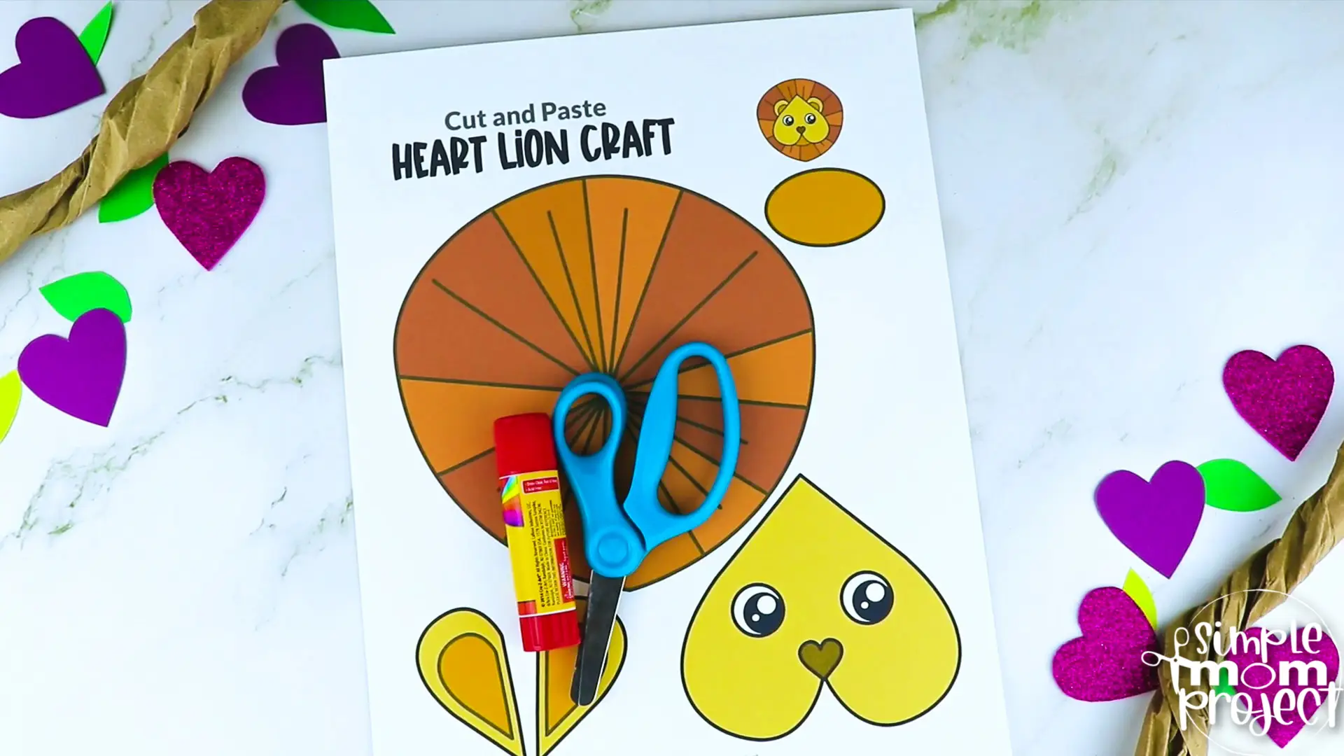 Looking for a fun and creative way to teach the letter L to your toddler, preschool and kindergarten kids? This printable heart lion craft will make it easy for you! It is perfect for coloring and cutting practice while you watch The Lion King. Use this printable heart shaped lion craft template in a variety of useful craft ideas that kids can play with for hours. Grab your own printable heart lion template today!