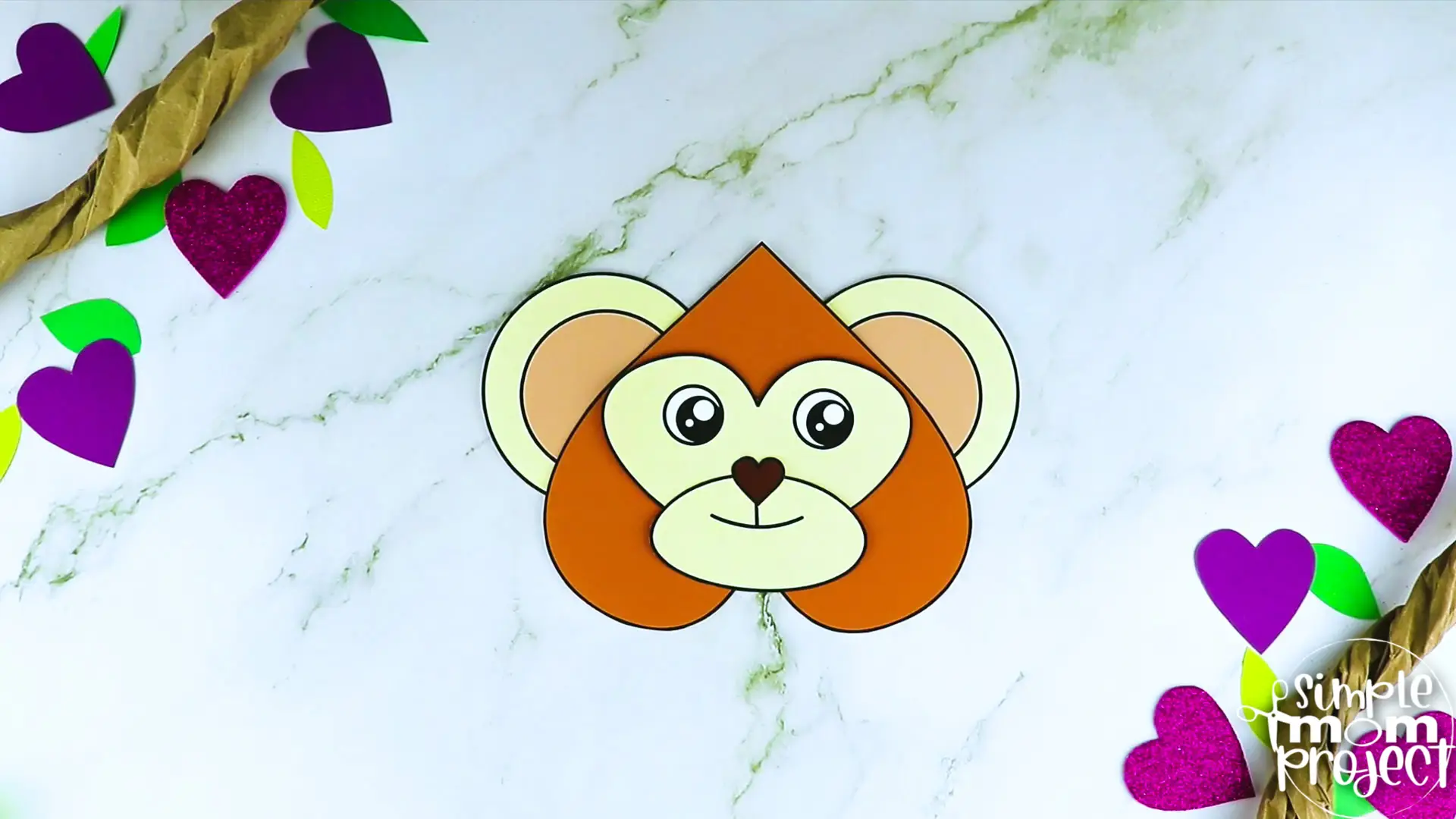 This printable heart shaped monkey craft is the perfect addition to any Letter M lesson or sharing fun facts about monkeys to your toddler, preschool or kindergarten kids. The cute heart monkey craft can be glued to a paper bag or paper plate to add fun and make your heart monkey craft stand out. Click to download and print your printable heart shaped monkey template today!