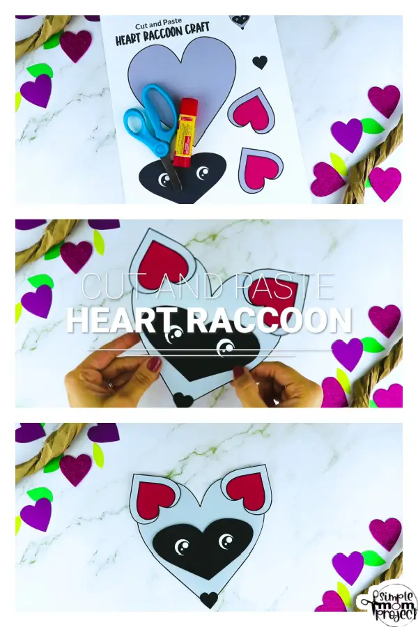 Looking for the best heart shaped animal craft for your toddler, preschool or kindergarten kids? This easy heart raccoon craft makes great cut and paste templates to keep your kids amused for hours. This printable heart raccoon craft is perfect for afternoon craft activities or even homeschooling lessons. Click now to grab this cute heart shaped racoon printable template!
