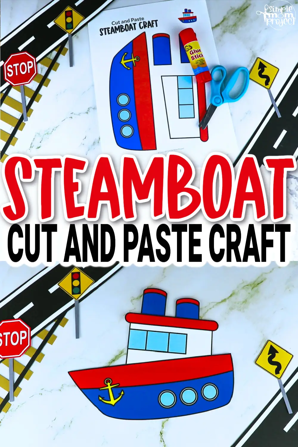Printable Steamboat Craft Transportation Vehicle Template for Kids, Preschool, Toddlers, Kindergarten 10