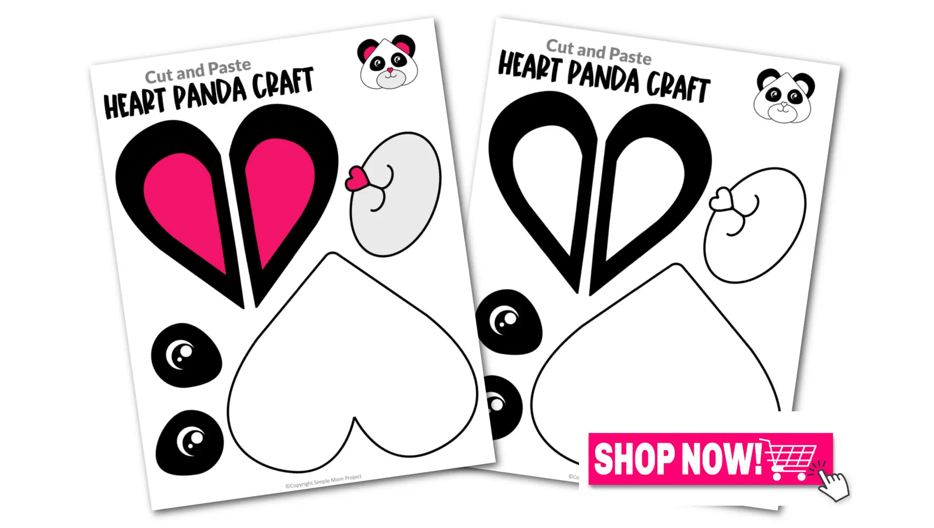 Are you teaching the letter P to your toddler, preschool and kindergarten kids? Try this simple printable heart panda craft template! It is so simple kids in all grades will love making him. Use this heart panda craft for coloring, stencils, decorations, invitation cards and crafts. Click now to purchase this printable heart shaped panda template now!