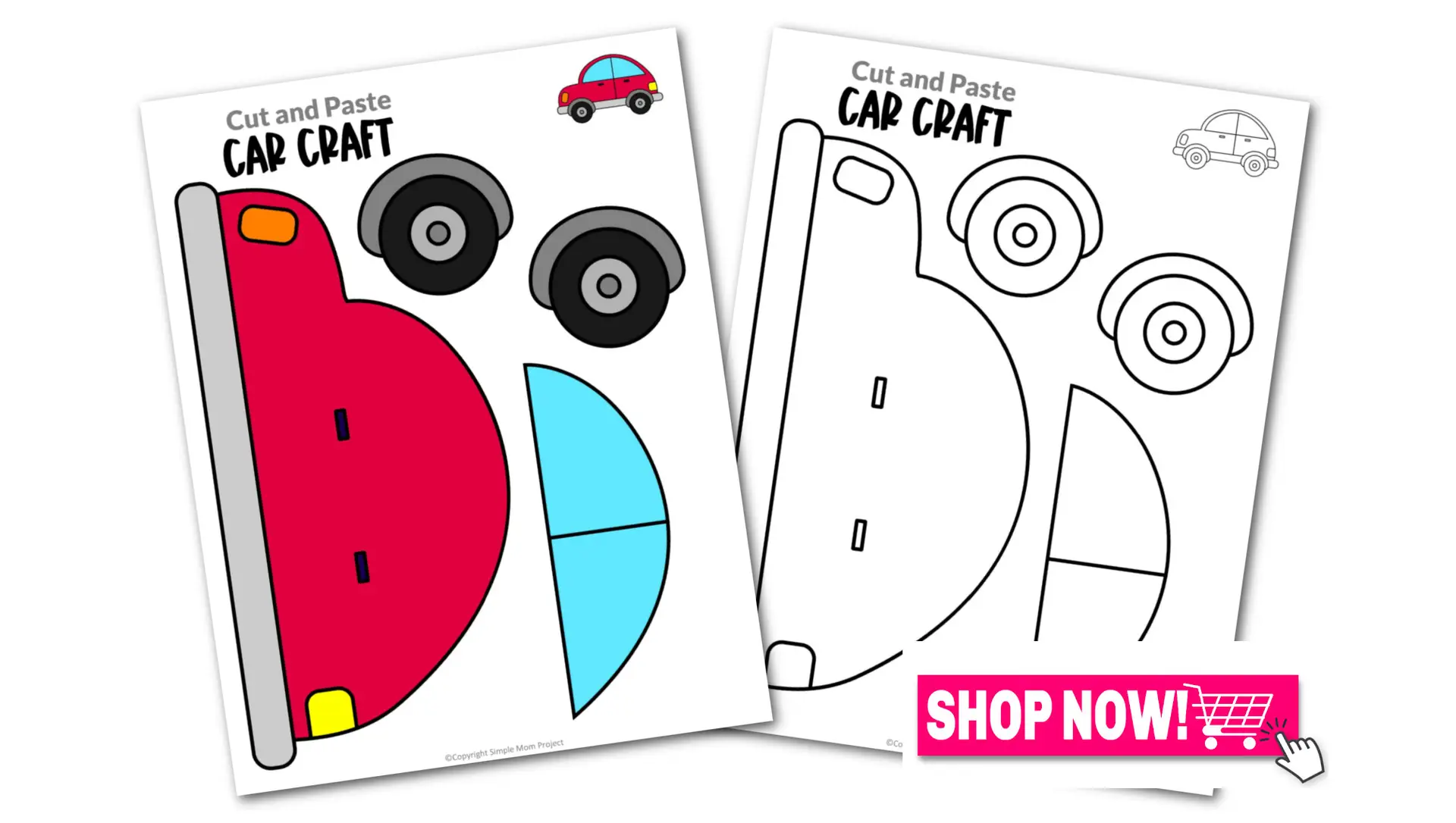 Looking for easy diy craft activities for your toddler, preschool and kindergarten kids? This printable car craft template is great to occupy your little ones for hours while you’re doing household chores. Use the printable car craft when teaching your kids the modes of transportations or the letter C sound. Be sure to grab our printable car template and enjoy crafting!
