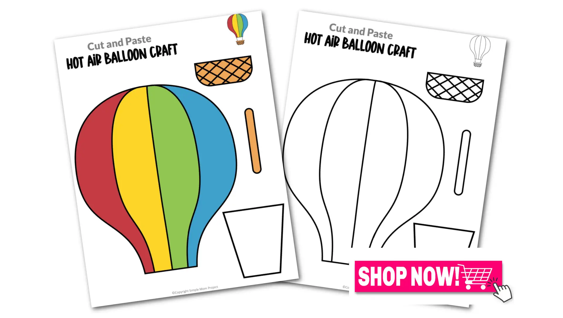 Are you looking for a unique mode of transportation to create for your kids? This printable hot air balloon craft is super easy and cute, making it perfect for kids of all ages. Combine the diy hot air balloon craft template with a few recycled materials to form cool crafts that kids can play with. Be sure to get your own hot air balloon template today!