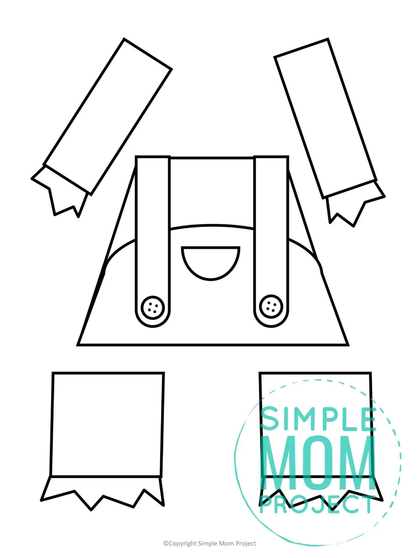 Printable Scarecrow Paper Bag Puppet Craft for Kids, Preschoolers, Toddlers, kindergarten elementary fall crafts autumn crafts 03