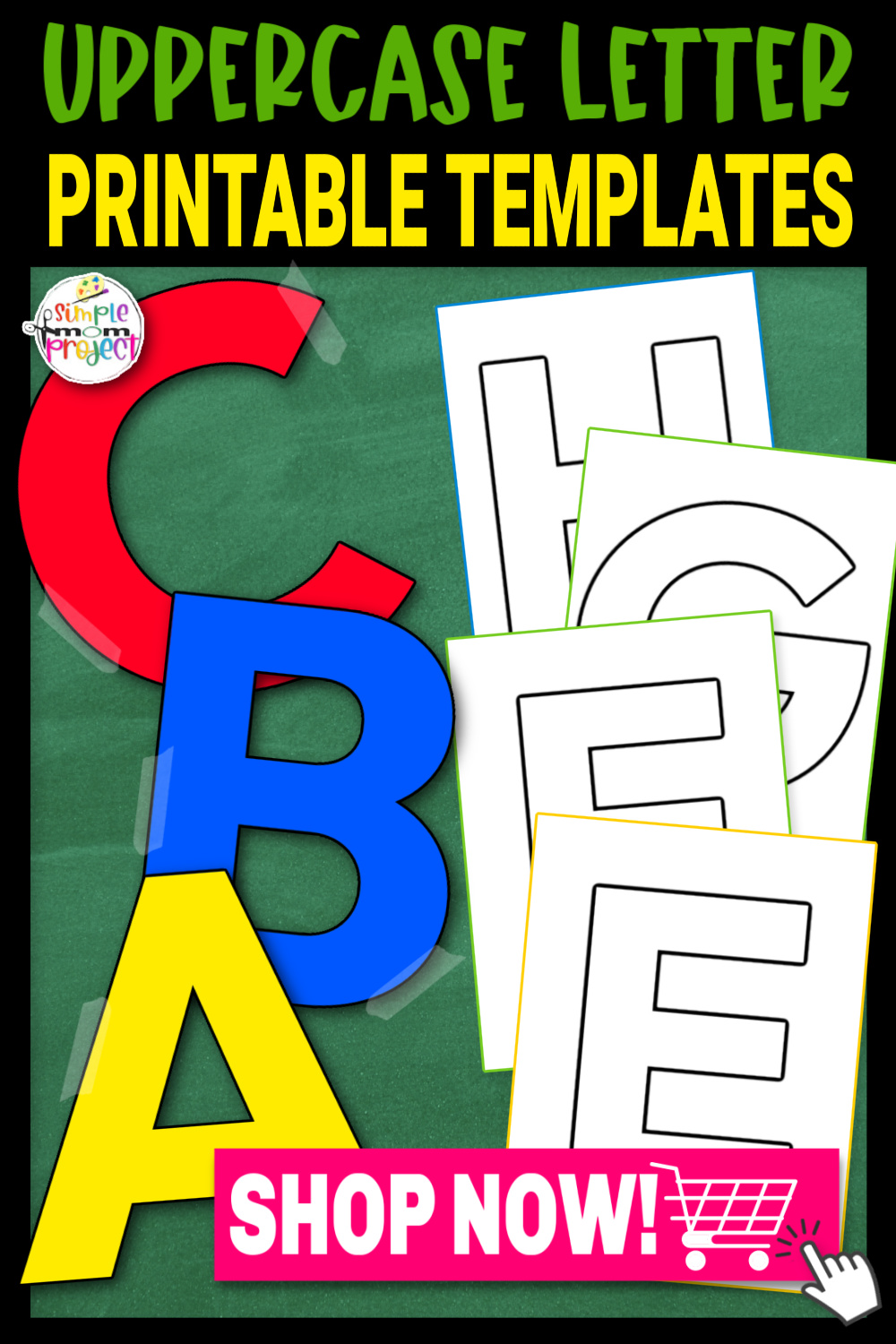 Printableac Alphabet Capital Letter Uppercase Letter Templates for Kindergarten, kids, toddlers, elementary, homeschool 6