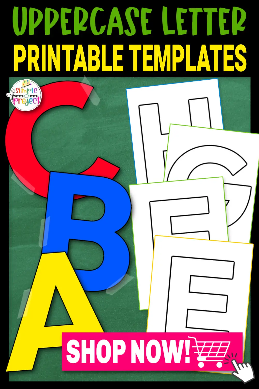 Printableac Alphabet Capital Letter Uppercase Letter Templates for Kindergarten, kids, toddlers, elementary, homeschool 6