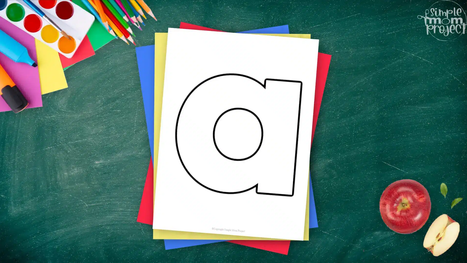 Printable lower case letter a template for letter a crafts for kindergarten, toddler, preschool, homeschool, alphabet crafts 2