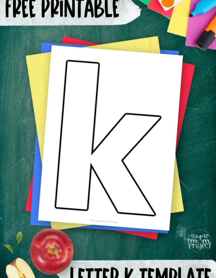 Looking for a fun and creative way to teach the letter k? Use this black and white lowercase letter k printable template suitable for kids of all ages. Kids will be able to practice their handwriting and learn letter formation after making this easy printable lowercase letter k template. This black and white lowercase letter k template is great to use for coloring, tracing, stencil and crafts. Grab your copy now and enjoy making it with your little ones.