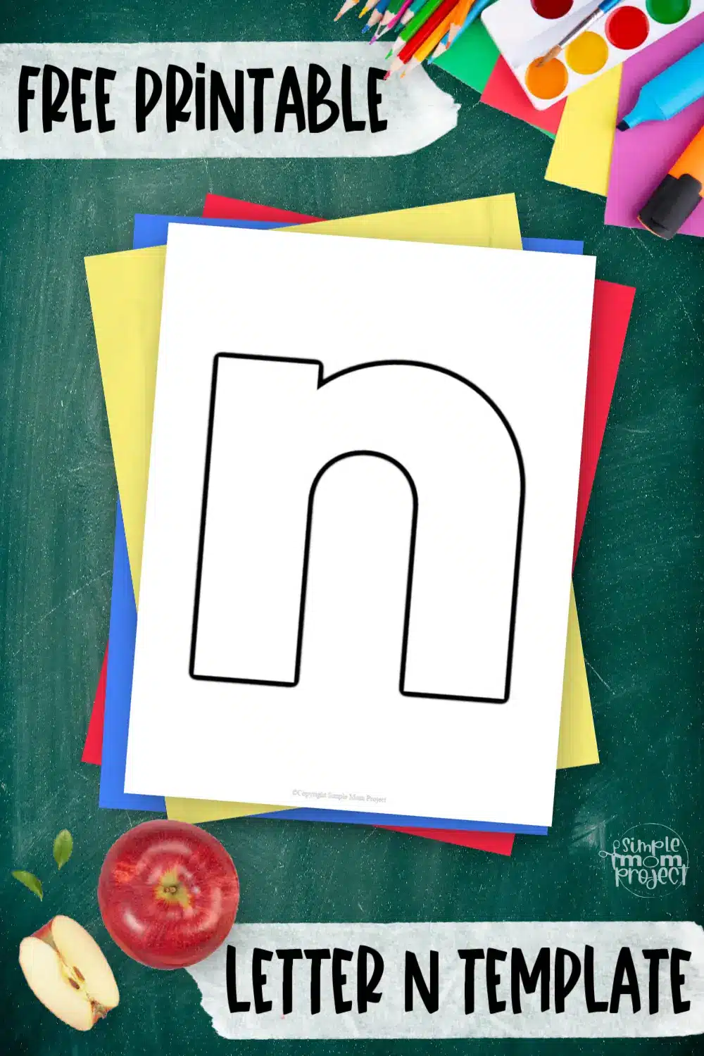 If your kids are learning the alphabet or practicing their handwriting skills, be sure to give them this blank printable lowercase letter n template. It’s a black and white letter n template perfect for coloring, stencil, tracing, visual aid or crafting purposes. Toddler, preschool and kindergarten kids will be able to work on their fine motor skills, hand-eye coordination, concentration and creating with this fun printable lowercase letter n template. Grab a few supplies and print our letter n template now!