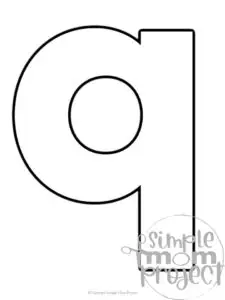 Printable lower case letter q template for letter q crafts for kindergarten, toddler, preschool, homeschool, alphabet crafts 1